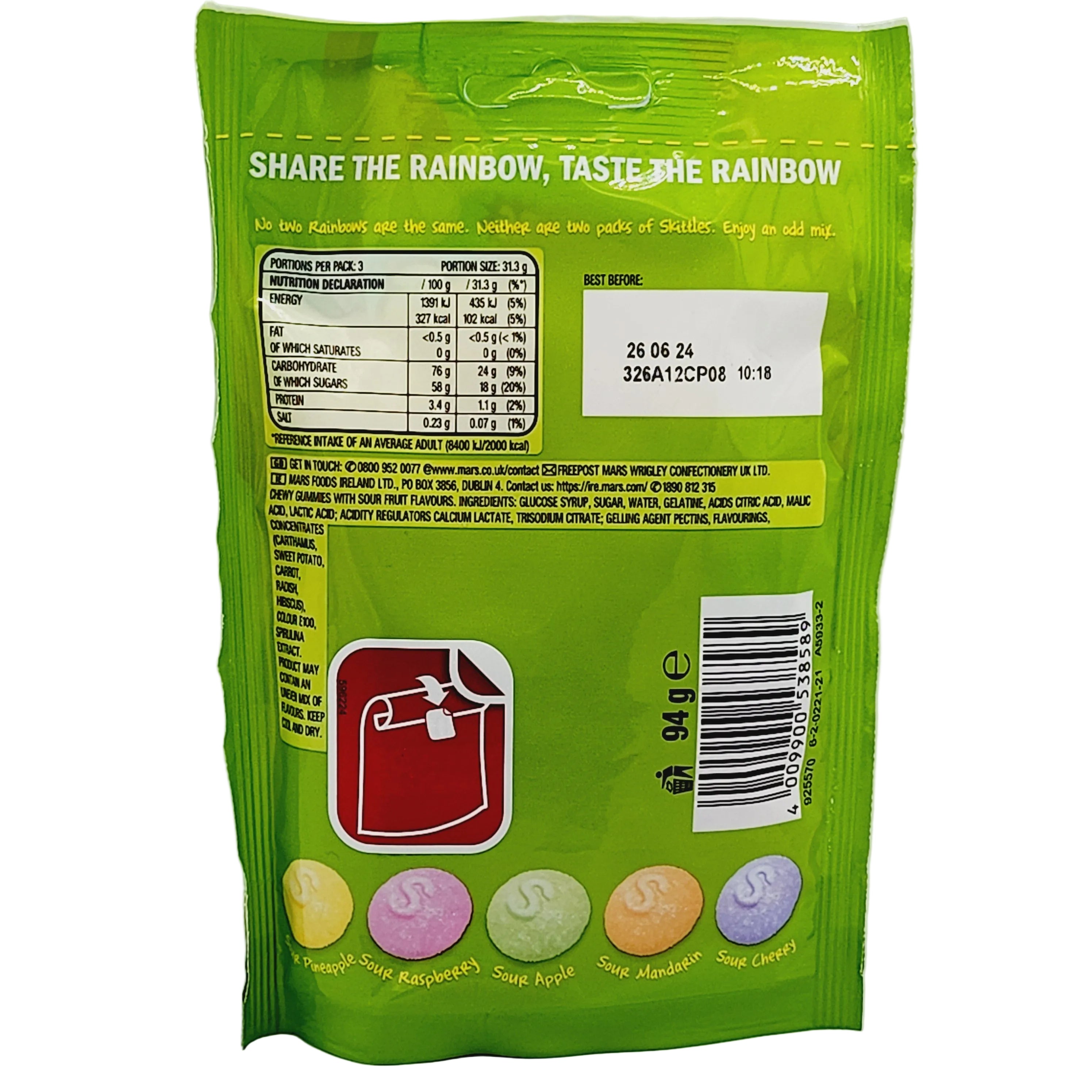 Skittles Chewies - Squishy Cloudz Crazy Sours - Sugar Rushed