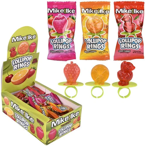 Mike and Ike Lollipop Rings - Sugar Rushed