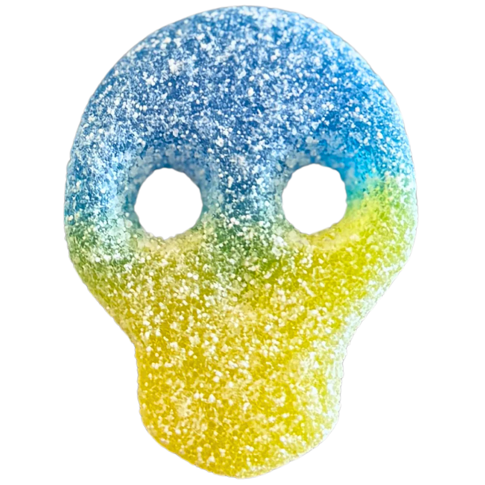 Swedish Sour Lemon and Blue Raspberry Skulls - Sugar Rushed