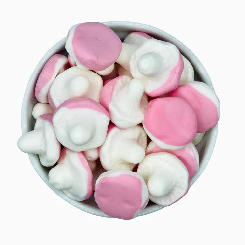 Swedish Raspberry Mushrooms - Sugar Rushed