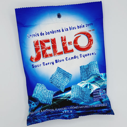 JELL-O Sour Berry Blue Candy Squares - Sugar Rushed 