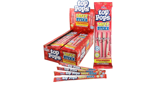 Top Pops Taffy Stixx (Strawberry) - Sugar Rushed 