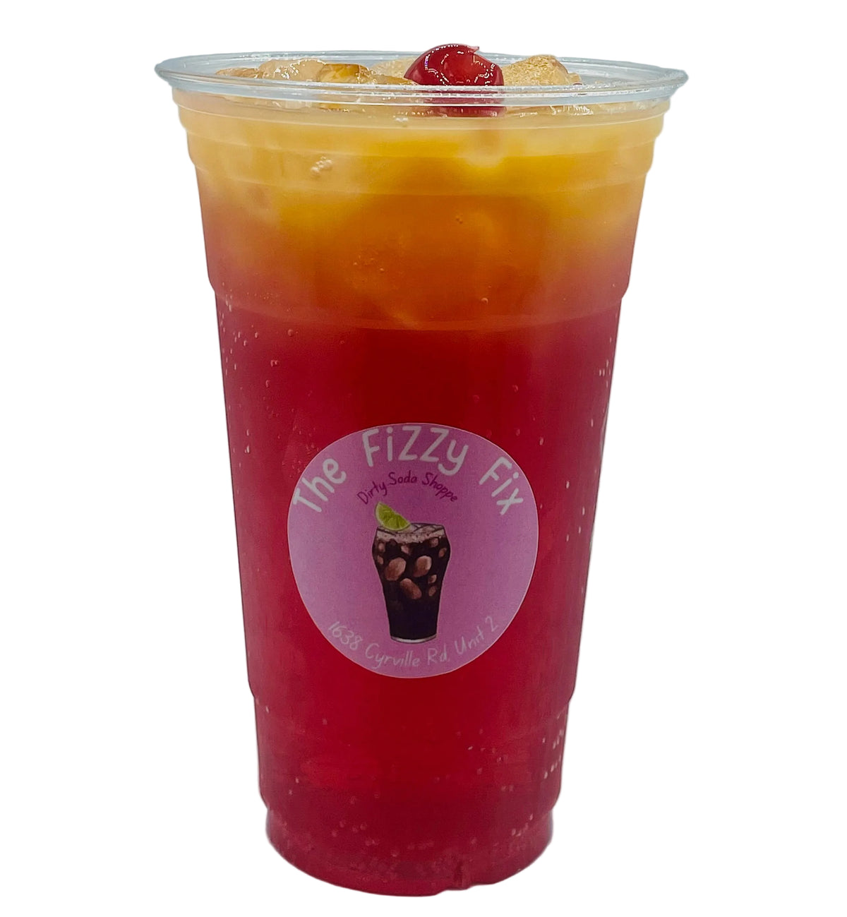 Dirty Shirley + OJ + maraschino cherry
