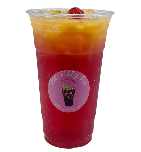 Dirty Shirley + OJ + maraschino cherry