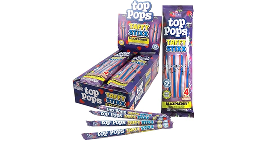 Top Pops Taffy Stixx (Blazpberry) - Sugar Rushed 