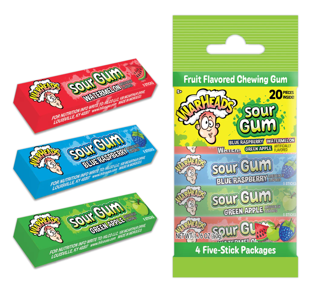 Warheads Sour Gum Pack - Sugar Rushed 