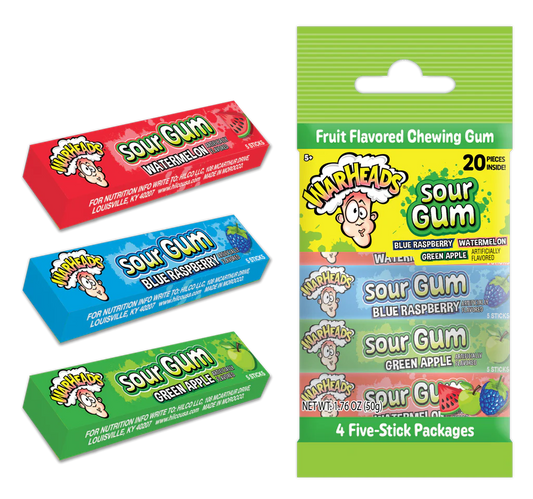 Warheads Sour Gum Pack - Sugar Rushed 