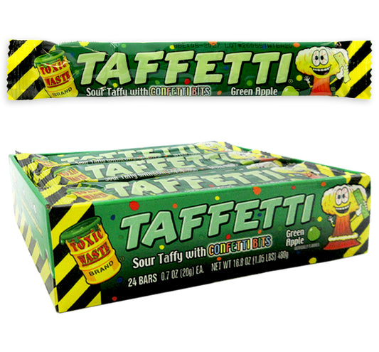 Toxic Waste Taffetti Sour - Green Apple